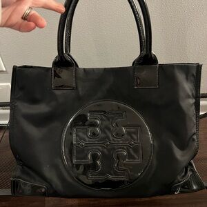 Tory Burch Black Logo Tote